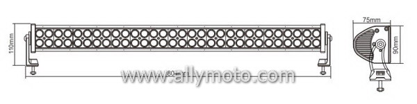 180W LED Light Bar 2048